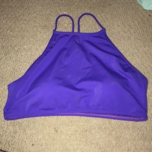 LA Hearts purple swim top L